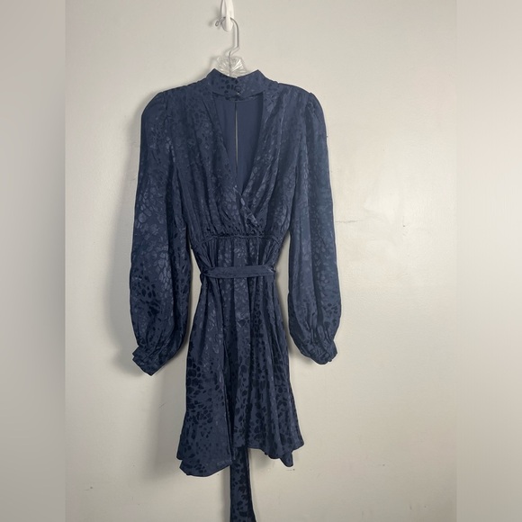 NWT Anthropologie navy Jacquard Mini Dress size xs - Picture 5 of 8